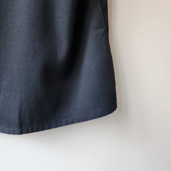 Banana Republic Women's Black Tank Top | Split Neck, Pleated, Medium, Like New - Picture 3 of 6